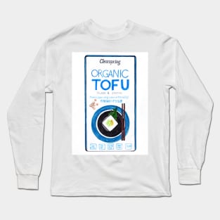 Organic Tofu packaging illustration Long Sleeve T-Shirt